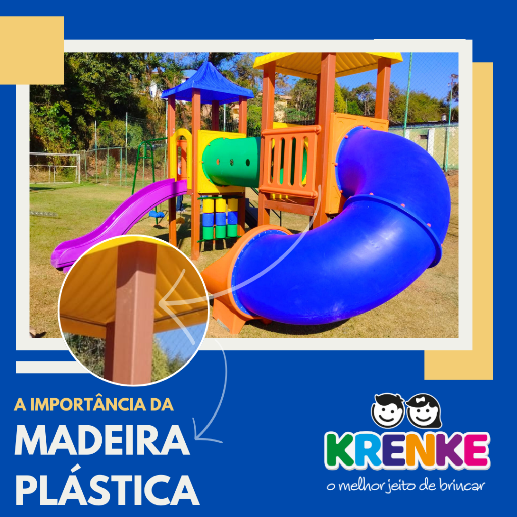 Madeira Plástica nos Playgrounds Krenke